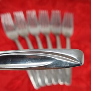 Lot of 7 DF Stainless Dinner Forks Rogers Cutlery Co LAWNCREST